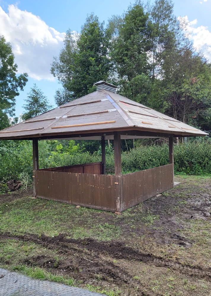 Rustikale Holz-Verkaufshütte für Stadtfeste, Märkte und Events